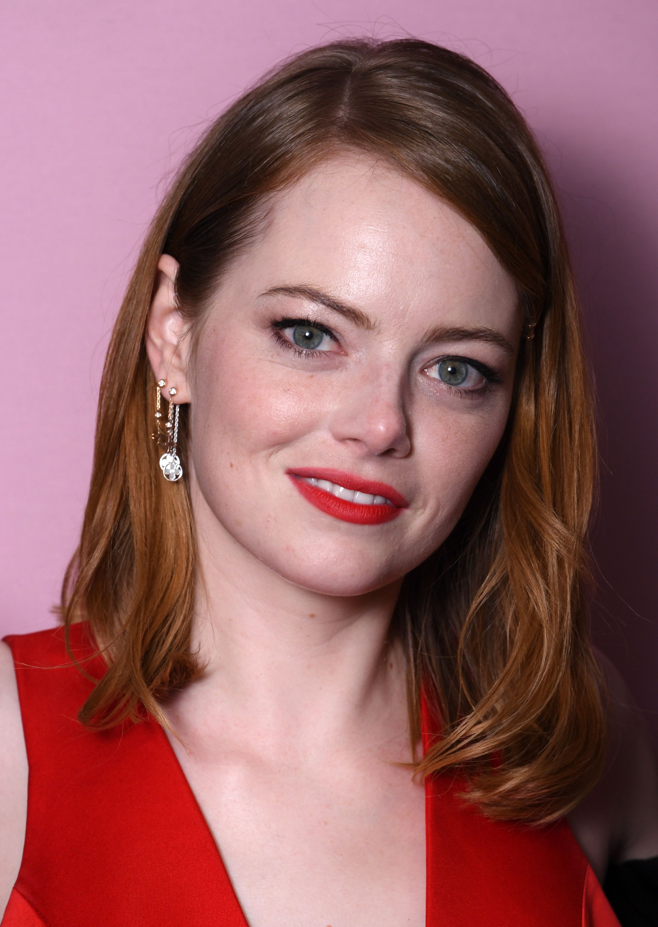 Emma Stone Hair New Bangs Celebrity Beauty Bangs With